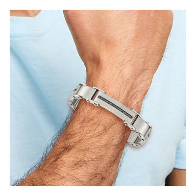 Stainless Steel 1/2 ct tw Diamond Bracelet – view 7