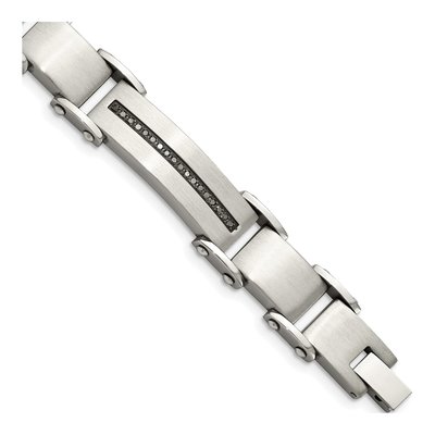 Stainless Steel 1/2 ct tw Diamond Bracelet