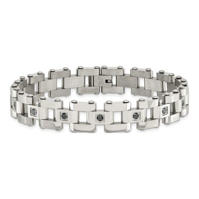 Stainless Steel 1 ct tw Diamond Bracelet – view 5