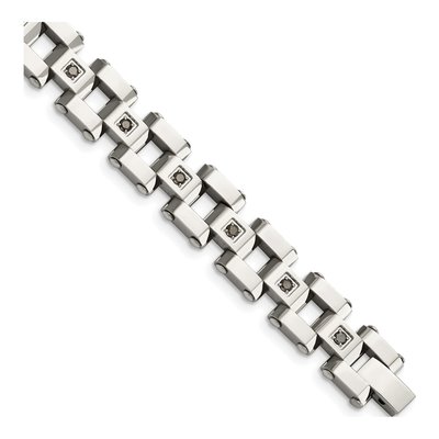 Stainless Steel 1 ct tw Diamond Bracelet