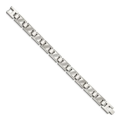 Men's Stainless Steel Diamond Bracelet | Chisel – view 4