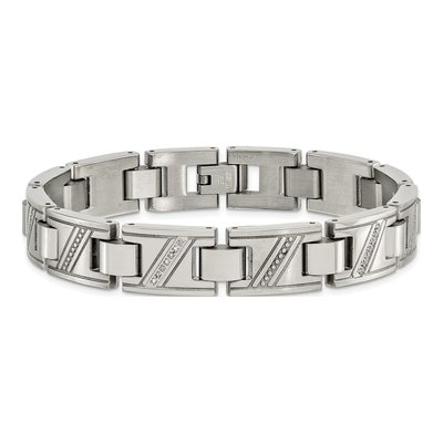 Men's Stainless Steel Diamond Bracelet | Chisel – view 5