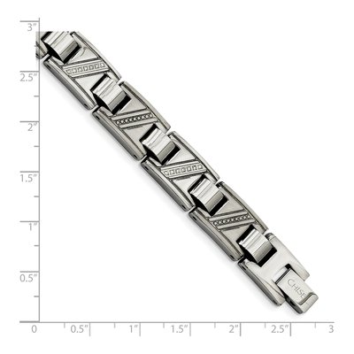 Men's Stainless Steel Diamond Bracelet | Chisel – view 6