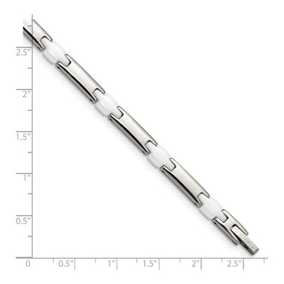 Stainless Steel Ceramic Link Bracelet – view 6