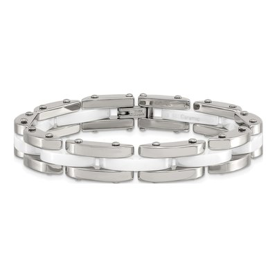 Stainless Steel Ceramic Link Bracelet – view 5