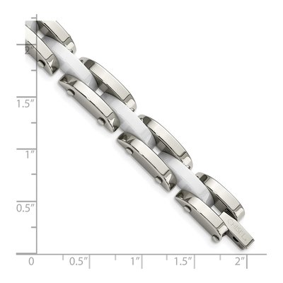 Stainless Steel Ceramic Link Bracelet – view 6