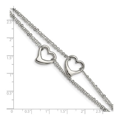Stainless Steel Cutout Hearts Bracelet – view 5