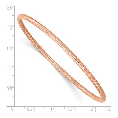 Stainless Steel IP Textured Bangle Bracelet – view 6