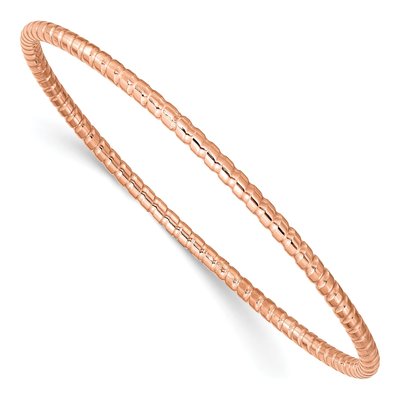 Stainless Steel IP Textured Bangle Bracelet