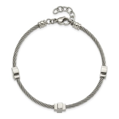 Stainless Steel Cross Bracelet – view 4
