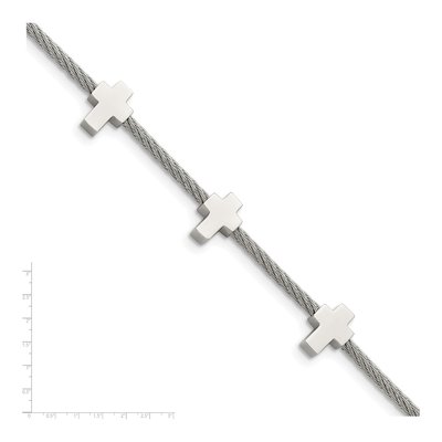 Stainless Steel Cross Bracelet – view 5