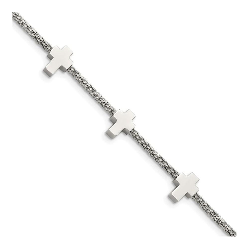 Stainless Steel Cross Bracelet