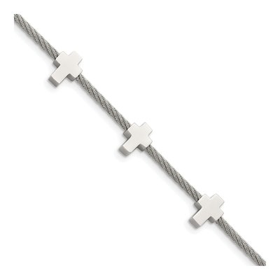 Stainless Steel Cross Bracelet