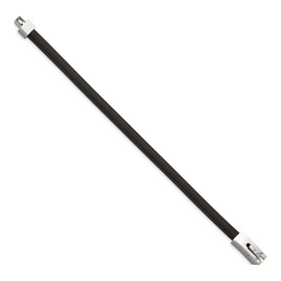 Stainless Steel Black Rubber Bracelet – view 4