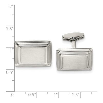 Stainless Steel Rectangle Cufflinks – view 5