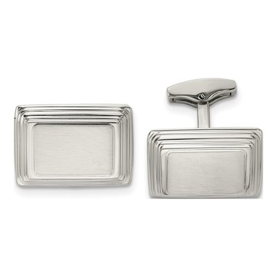 Stainless Steel Rectangle Cufflinks