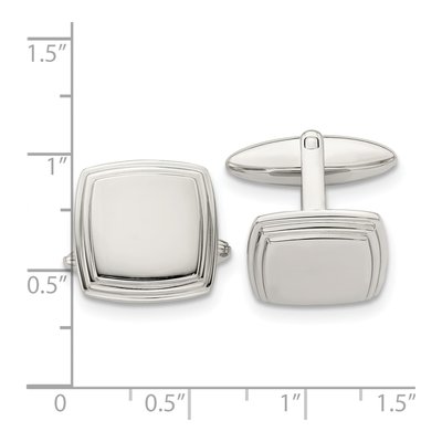 Men's Stainless Steel Square Cufflinks – view 5