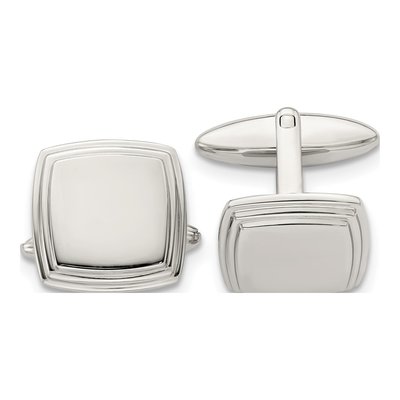 Men's Stainless Steel Square Cufflinks