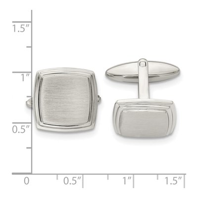 Men's Stainless Steel Square Cufflinks – view 3