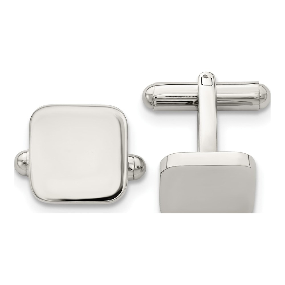 Stainless Steel Rounded Square Cufflinks