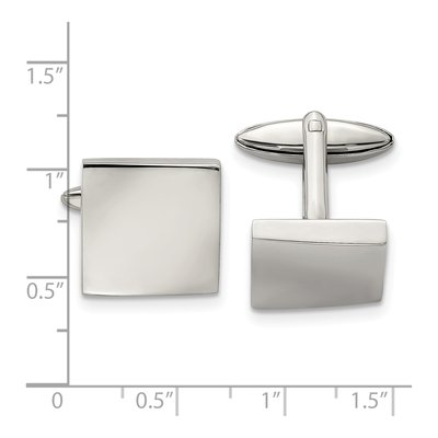 Stainless Steel Square Cufflinks for Men – view 5