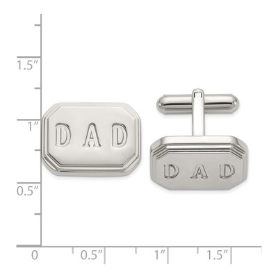 Stainless Steel Enameled Dad Cufflinks – view 5