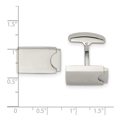 Men's Stainless Steel Polished Cufflinks – view 4