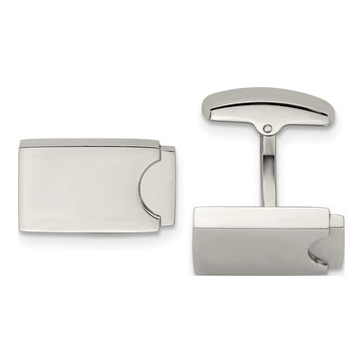 Men's Stainless Steel Polished Cufflinks