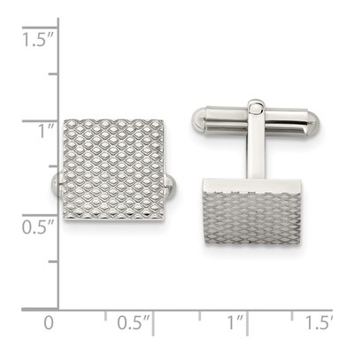 Men's Stainless Steel Polished Cufflinks – view 4