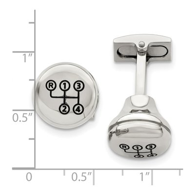 Stainless Steel Stick Shift Cufflinks – view 4