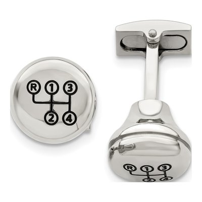 Stainless Steel Stick Shift Cufflinks