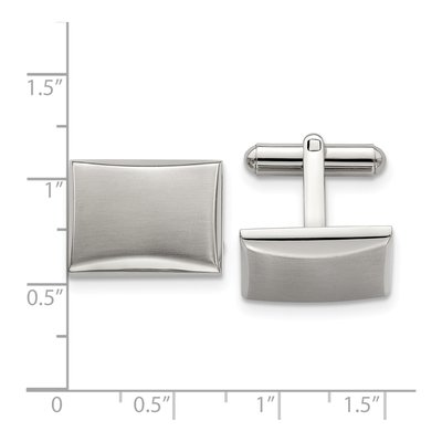 Men's Stainless Steel Rectangle Cufflinks – view 4
