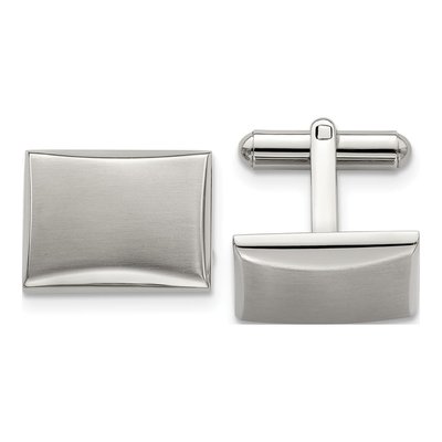 Men's Stainless Steel Rectangle Cufflinks