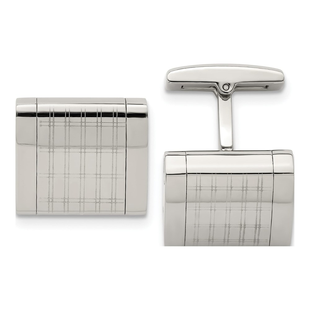Men's Stainless Steel Square Cufflinks
