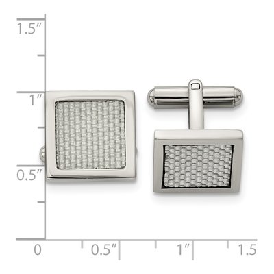 Men's Stainless Steel Carbon Fiber Cufflinks – view 4