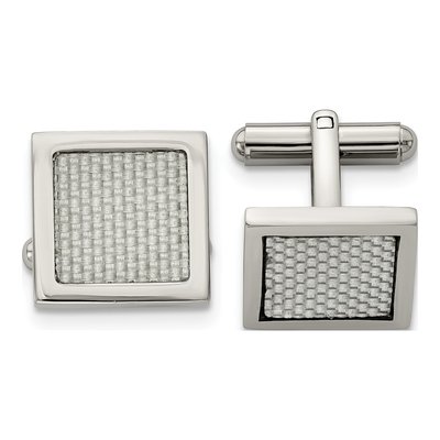 Men's Stainless Steel Carbon Fiber Cufflinks