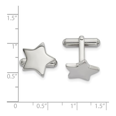 Stainless Steel Star Cufflinks – view 3