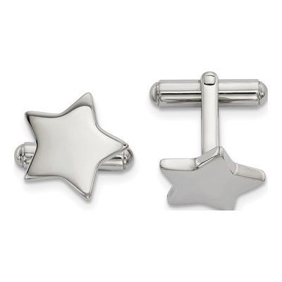 Stainless Steel Star Cufflinks