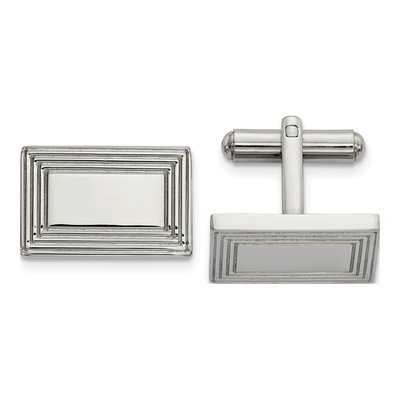 Stainless Steel Rectangle Cufflinks for Men