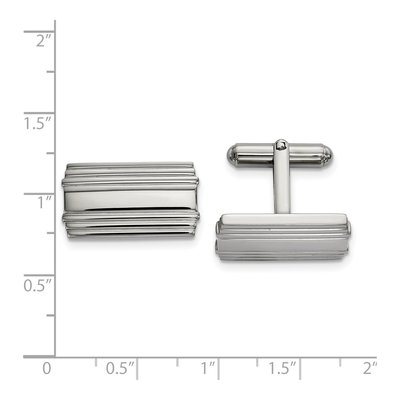 Stainless Steel Polished Cufflinks – view 3