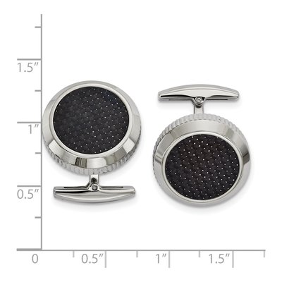 Stainless Steel Carbon Fiber Cufflinks – view 3