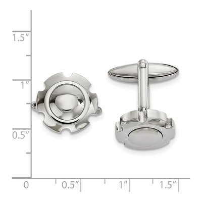 Stainless Steel Polished Cufflinks – view 3