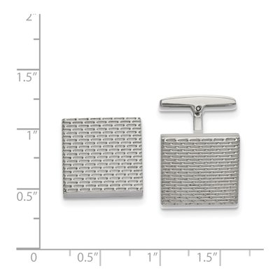 Men's Stainless Steel Square Cufflinks – view 2