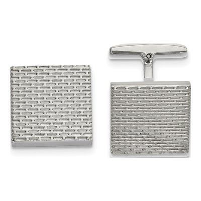 Men's Stainless Steel Square Cufflinks