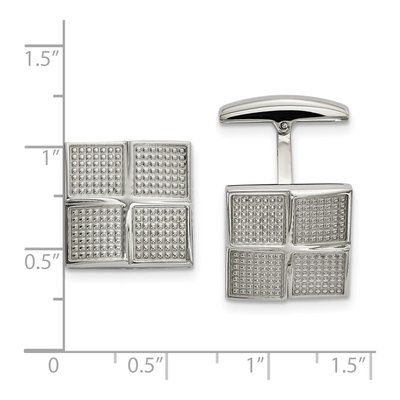 Stainless Steel Square Cufflinks for Men – view 3