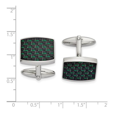 Men's Stainless Steel Carbon Fiber Cufflinks – view 4