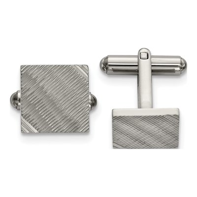 Stainless Steel Square Cufflinks, Men's