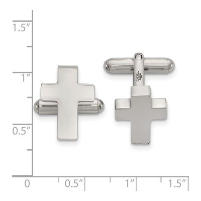 Stainless Steel Cross Cufflinks – view 3