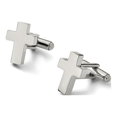 Stainless Steel Cross Cufflinks – view 4