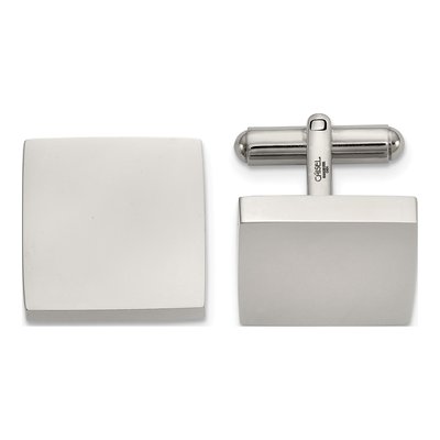 Stainless Steel Square Cuff Links, Engravable
